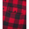 imageKYKU Mens Flannel Shirts Soft Long Sleeve Button Down Shirt DoubleSided Plaid Print Two PocketsRed Black Buffalo Plaid Flannel Shirt for Men