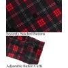 imageKYKU Mens Flannel Shirts Soft Long Sleeve Button Down Shirt DoubleSided Plaid Print Two PocketsRed Black Plaid Flannel Shirt for Men