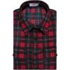 imageKYKU Mens Flannel Shirts Soft Long Sleeve Button Down Shirt DoubleSided Plaid Print Two PocketsRed Black Plaid Flannel Shirt for Men