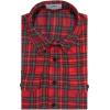 imageKYKU Mens Flannel Shirts Soft Long Sleeve Button Down Shirt DoubleSided Plaid Print Two PocketsRed Plaid Flannel Shirt for Men