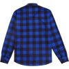 imageKYKU Mens Flannel Shirts Soft Long Sleeve Button Down Shirt DoubleSided Plaid Print Two PocketsRoyal Blue Black Buffalo Plaid Flannel Shirt Men