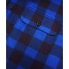 imageKYKU Mens Flannel Shirts Soft Long Sleeve Button Down Shirt DoubleSided Plaid Print Two PocketsRoyal Blue Black Buffalo Plaid Flannel Shirt Men