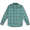 imageKYKU Mens Flannel Shirts Soft Long Sleeve Button Down Shirt DoubleSided Plaid Print Two PocketsTeal Green White Plaid Flannel Shirt for Men