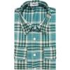 imageKYKU Mens Flannel Shirts Soft Long Sleeve Button Down Shirt DoubleSided Plaid Print Two PocketsTeal Green White Plaid Flannel Shirt for Men
