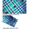 imageKYKU Mens Flannel Shirts Soft Long Sleeve Button Down Shirt DoubleSided Plaid Print Two PocketsTurquoise Purple Plaid Flannel Shirt for Men