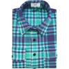 imageKYKU Mens Flannel Shirts Soft Long Sleeve Button Down Shirt DoubleSided Plaid Print Two PocketsTurquoise Purple Plaid Flannel Shirt for Men