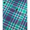 imageKYKU Mens Flannel Shirts Soft Long Sleeve Button Down Shirt DoubleSided Plaid Print Two PocketsTurquoise Purple Plaid Flannel Shirt for Men