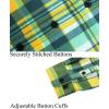 imageKYKU Mens Flannel Shirts Soft Long Sleeve Button Down Shirt DoubleSided Plaid Print Two PocketsYellow Green Plaid Flannel Shirt for Men
