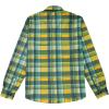 imageKYKU Mens Flannel Shirts Soft Long Sleeve Button Down Shirt DoubleSided Plaid Print Two PocketsYellow Green Plaid Flannel Shirt for Men