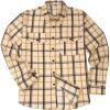 Beige Mustard Plaid Flannel Shirt for Men