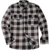 Grey Buffalo Plaid Flannel Shirt for Men