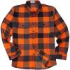 Orange Buffalo Plaid Flannel Shirt for Men