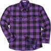 Purple Black Buffalo Plaid Flannel Shirt for Men