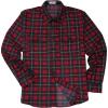 Red Black Plaid Flannel Shirt for Men