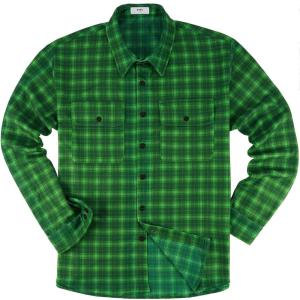 imageKYKU Mens Flannel Shirts Soft Long Sleeve Button Down Shirt DoubleSided Plaid Print Two PocketsGreen Plaid Flannel Shirt for Men