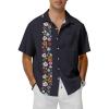 Navy Blue Hawaiian Shirt for Men