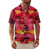 Red Palm Tree Hawaiian Shirt for Men