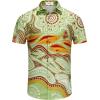 image:imageKYKU Hawaiian Shirt for Men Beach Vacation Summer Short Sleeve Button Down Mens Shirts Casual StylishLight Green Hawaiian Shirt for Men