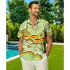image:imageKYKU Hawaiian Shirt for Men Beach Vacation Summer Short Sleeve Button Down Mens Shirts Casual StylishLight Green Hawaiian Shirt for Men