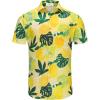 image:imageKYKU Hawaiian Shirt for Men Beach Vacation Summer Short Sleeve Button Down Mens Shirts Casual StylishYellow Hawaiian Shirt for Men