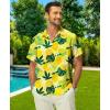 image:imageKYKU Hawaiian Shirt for Men Beach Vacation Summer Short Sleeve Button Down Mens Shirts Casual StylishYellow Hawaiian Shirt for Men