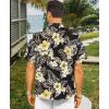 image:imageKYKU Mens Hawaiian Shirt Short Sleeve  Tropical Summer Beach Button Down Shirt with PocketBlack Floral Mens Hawaiian Shirt