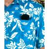 image:imageKYKU Mens Hawaiian Shirt Short Sleeve  Tropical Summer Beach Button Down Shirt with PocketBlue White Floral Mens Hawaiian Shirt