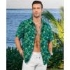 image:imageKYKU Mens Hawaiian Shirt Short Sleeve  Tropical Summer Beach Button Down Shirt with PocketGreen Leaf Mens Hawaiian Shirt