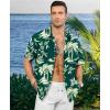 image:imageKYKU Mens Hawaiian Shirt Short Sleeve  Tropical Summer Beach Button Down Shirt with PocketGreen Palm Tree Mens Hawaiian Shirt