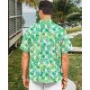 image:imageKYKU Mens Hawaiian Shirt Short Sleeve  Tropical Summer Beach Button Down Shirt with PocketGreen Tropical Leaf White Mens Hawaiian Shirt