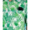 image:imageKYKU Mens Hawaiian Shirt Short Sleeve  Tropical Summer Beach Button Down Shirt with PocketGreen Tropical Leaf White Mens Hawaiian Shirt