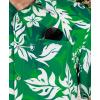 image:imageKYKU Mens Hawaiian Shirt Short Sleeve  Tropical Summer Beach Button Down Shirt with PocketGreen White Floral Mens Hawaiian Shirt