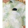 image:imageKYKU Mens Hawaiian Shirt Short Sleeve  Tropical Summer Beach Button Down Shirt with PocketLight Green White Palm Leaf Mens Hawaiian Shirt