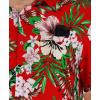image:imageKYKU Mens Hawaiian Shirt Short Sleeve  Tropical Summer Beach Button Down Shirt with PocketRed Flower Mens Hawaiian Shirt