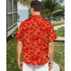 image:imageKYKU Mens Hawaiian Shirt Short Sleeve  Tropical Summer Beach Button Down Shirt with PocketRed Leaf Mens Hawaiian Shirt