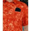 image:imageKYKU Mens Hawaiian Shirt Short Sleeve  Tropical Summer Beach Button Down Shirt with PocketRed Leaf Mens Hawaiian Shirt
