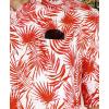 image:imageKYKU Mens Hawaiian Shirt Short Sleeve  Tropical Summer Beach Button Down Shirt with PocketRed Tropical Leaf White Mens Hawaiian Shirt
