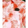 image:imageKYKU Mens Hawaiian Shirt Short Sleeve  Tropical Summer Beach Button Down Shirt with PocketRed White Palm Leaf Mens Hawaiian Shirt
