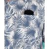 image:imageKYKU Mens Hawaiian Shirt Short Sleeve  Tropical Summer Beach Button Down Shirt with PocketSlate Blue Tropical Leaf White Men Hawaiian Shirt