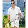 image:imageKYKU Mens Hawaiian Shirt Short Sleeve  Tropical Summer Beach Button Down Shirt with PocketWhite Black Beach Mens Hawaiian Shirt
