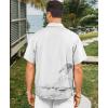 image:imageKYKU Mens Hawaiian Shirt Short Sleeve  Tropical Summer Beach Button Down Shirt with PocketWhite Black Beach Mens Hawaiian Shirt