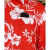 image:imageKYKU Mens Hawaiian Shirt Short Sleeve  Tropical Summer Beach Button Down Shirt with PocketWhite Flower Red Mens Hawaiian Shirt