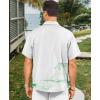 image:imageKYKU Mens Hawaiian Shirt Short Sleeve  Tropical Summer Beach Button Down Shirt with PocketWhite Green Beach Mens Hawaiian Shirt