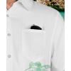 image:imageKYKU Mens Hawaiian Shirt Short Sleeve  Tropical Summer Beach Button Down Shirt with PocketWhite Green Beach Mens Hawaiian Shirt
