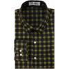 image:imageKYKU Mens Printed Casual Shirts Soft Long Sleeve Button Down Shirts Regular Stretch with PocketBlack Brown Yellow Plaid Shirts for Men