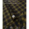 image:imageKYKU Mens Printed Casual Shirts Soft Long Sleeve Button Down Shirts Regular Stretch with PocketBlack Brown Yellow Plaid Shirts for Men
