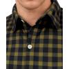 image:imageKYKU Mens Printed Casual Shirts Soft Long Sleeve Button Down Shirts Regular Stretch with PocketBlack Brown Yellow Plaid Shirts for Men