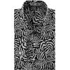 image:imageKYKU Mens Printed Casual Shirts Soft Long Sleeve Button Down Shirts Regular Stretch with PocketBlack White Abstract Leaf Shirts for Men