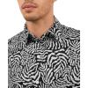 image:imageKYKU Mens Printed Casual Shirts Soft Long Sleeve Button Down Shirts Regular Stretch with PocketBlack White Abstract Leaf Shirts for Men