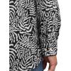 image:imageKYKU Mens Printed Casual Shirts Soft Long Sleeve Button Down Shirts Regular Stretch with PocketBlack White Abstract Leaf Shirts for Men
